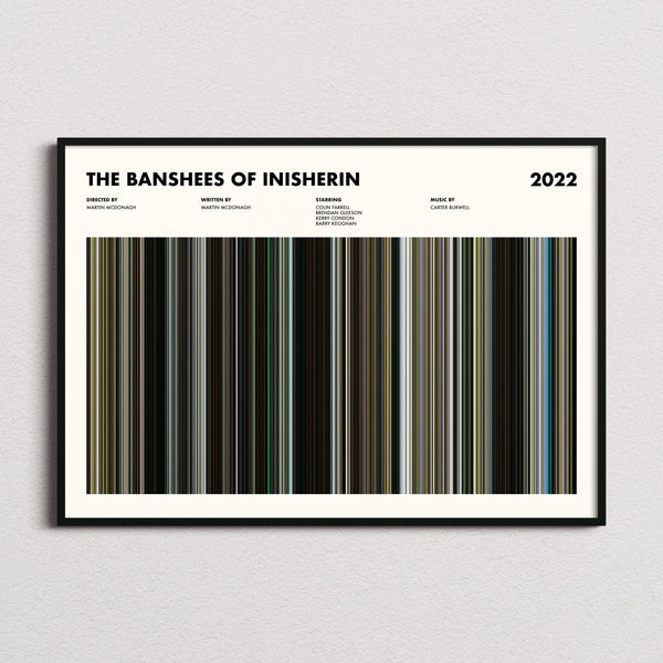 The Banshees of Inisherin Movie Barcode Poster