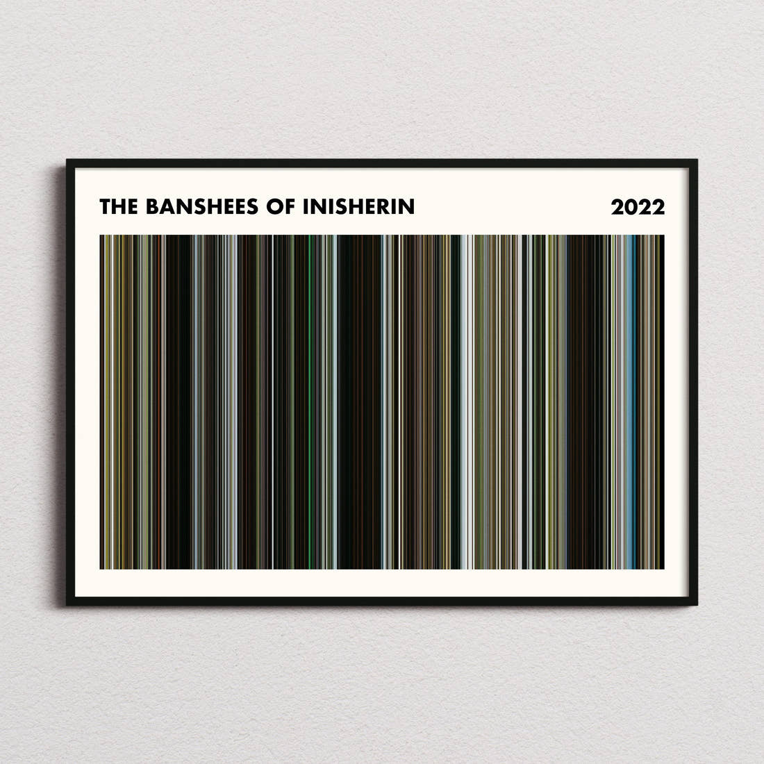 The Banshees of Inisherin Movie Barcode Poster - Simplified
