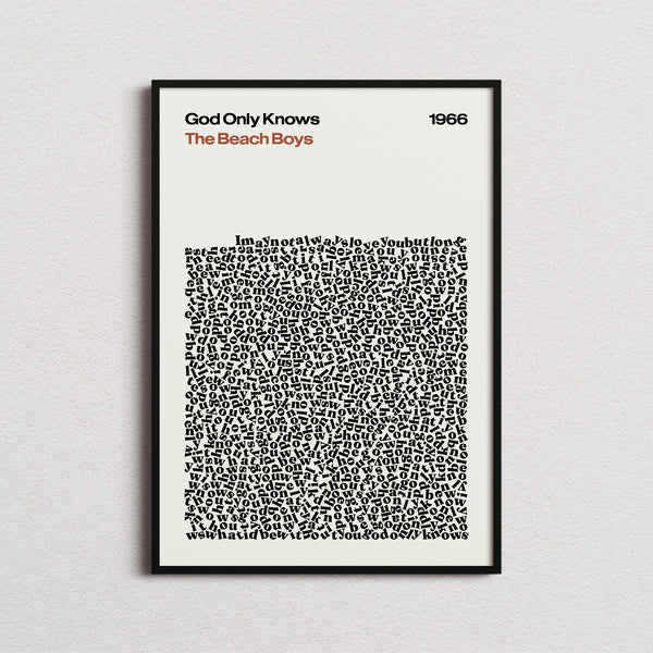 The Beach Boys God Only Knows Lyric Print