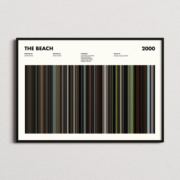 The Beach Movie Barcode Poster