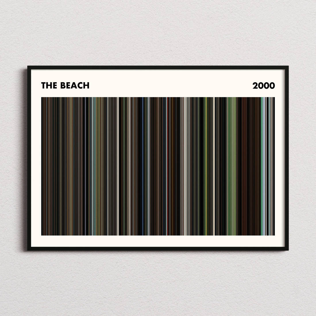 The Beach Movie Barcode Poster - Simplified