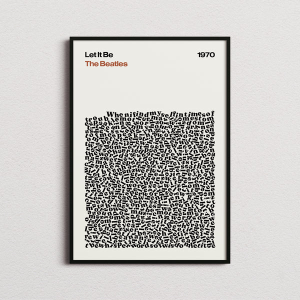 The Beatles Let It Be Lyric Print