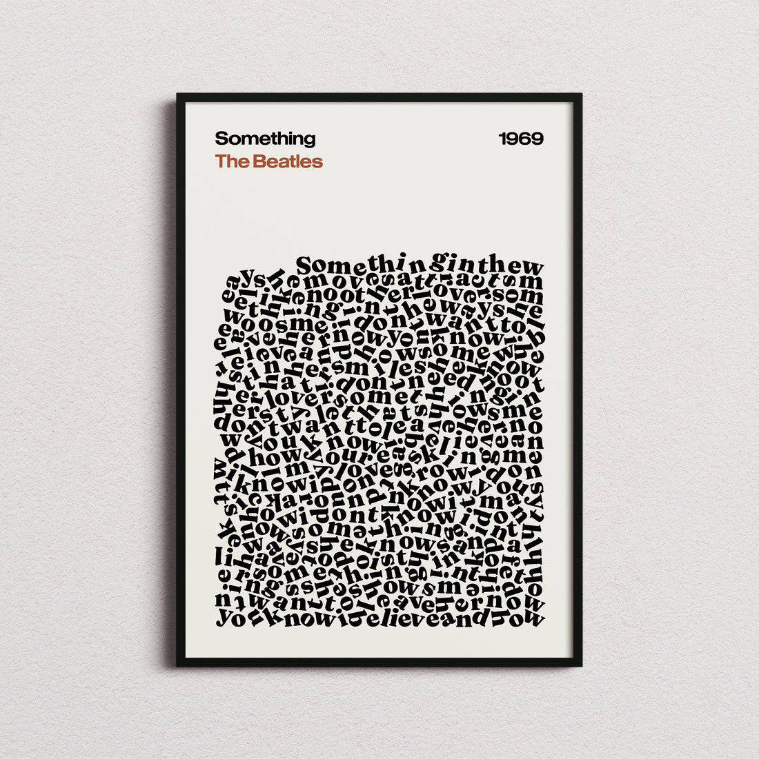 The Beatles Something Lyric Print