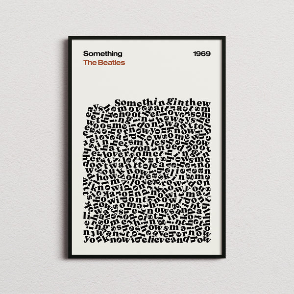 The Beatles Something Lyric Print