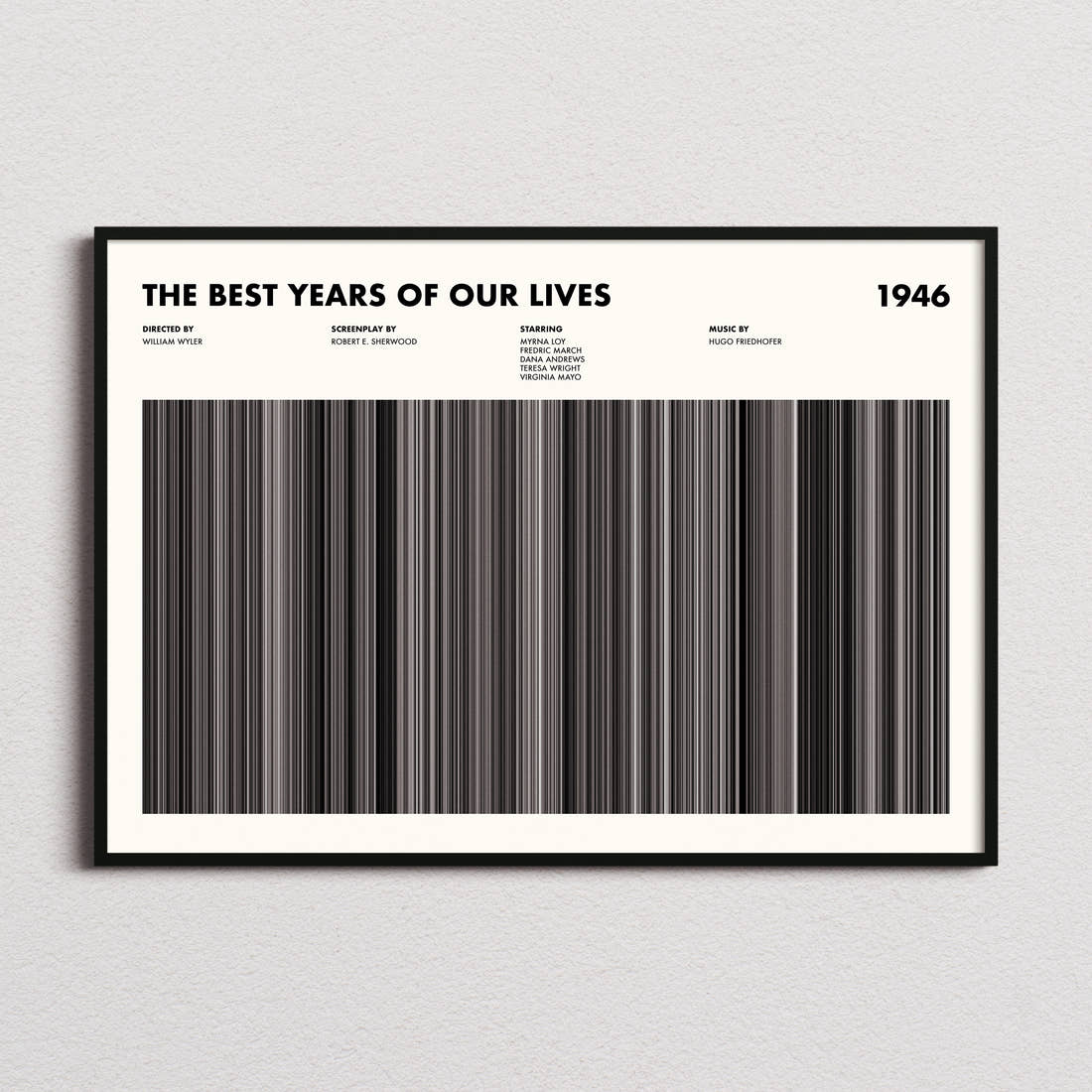 The Best Years of Our Lives Movie Barcode Poster