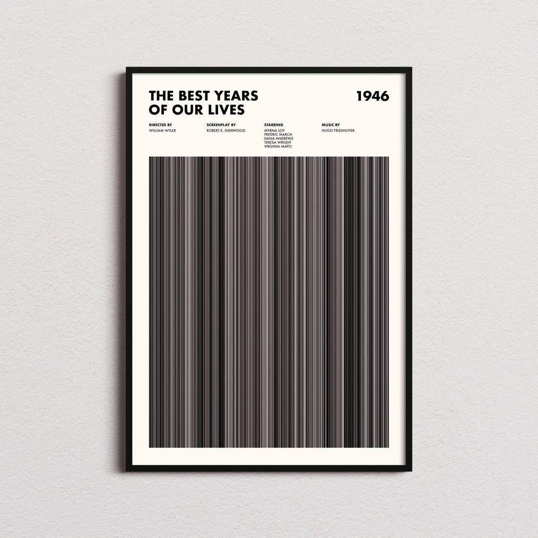 The Best Years of Our Lives Movie Barcode Poster
