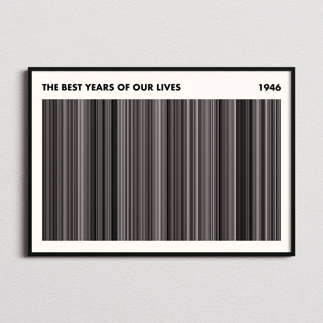 The Best Years of Our Lives Movie Barcode Poster - Simplified