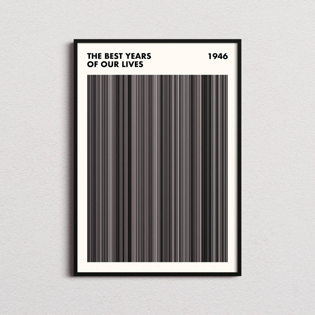 The Best Years of Our Lives Movie Barcode Poster - Simplified