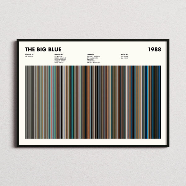 The Big Blue Movie Barcode Poster