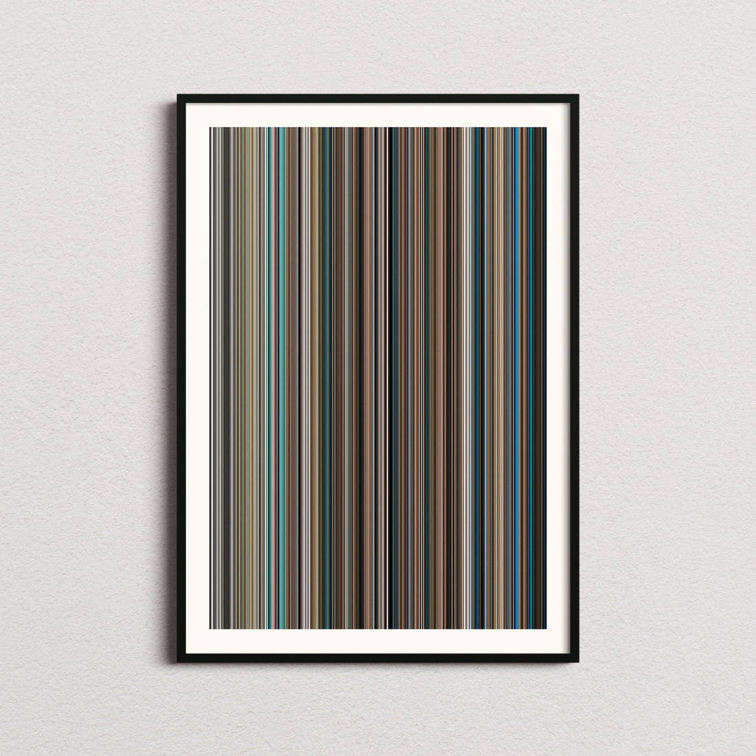 The Big Blue Movie Barcode Poster - Barcode Only