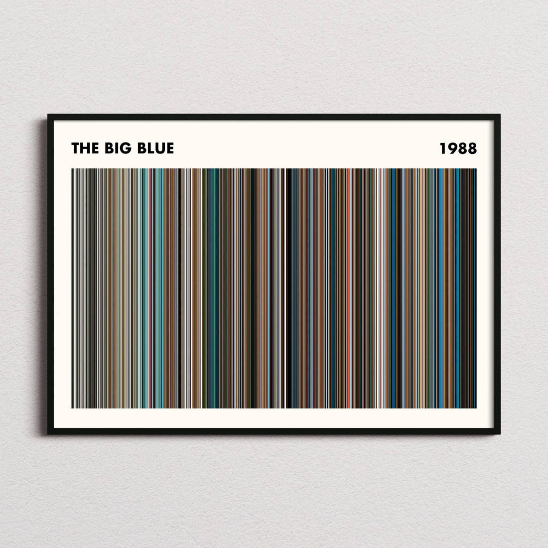 The Big Blue Movie Barcode Poster - Simplified