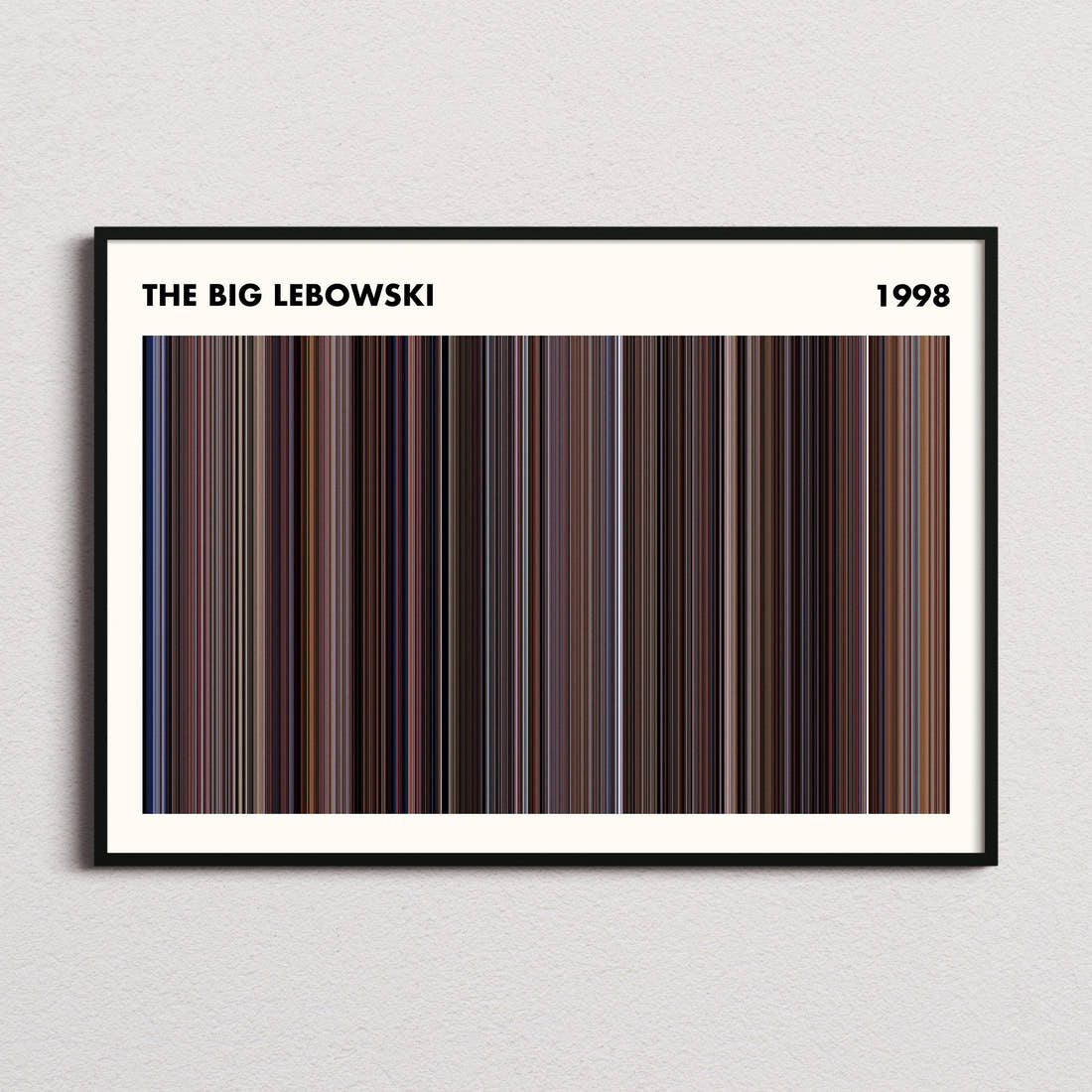 The Big Lebowski Movie Barcode Poster - Simplified
