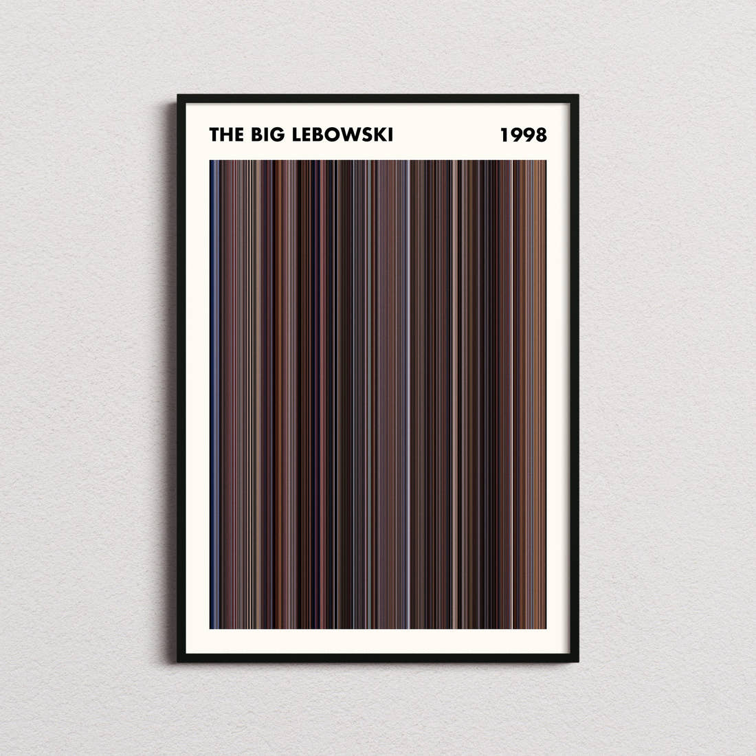 The Big Lebowski Movie Barcode Poster - Simplified
