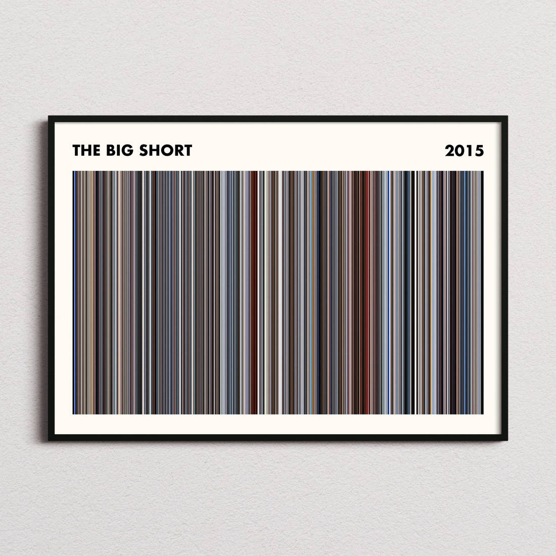 The Big Short Movie Barcode Poster - Simplified