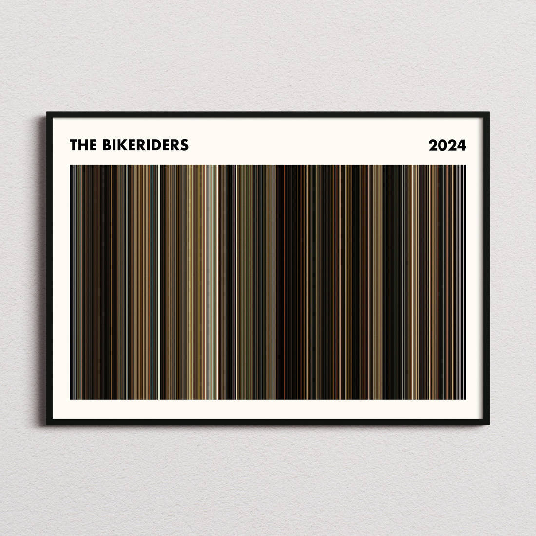 The Bikeriders Movie Barcode Poster - Simplified