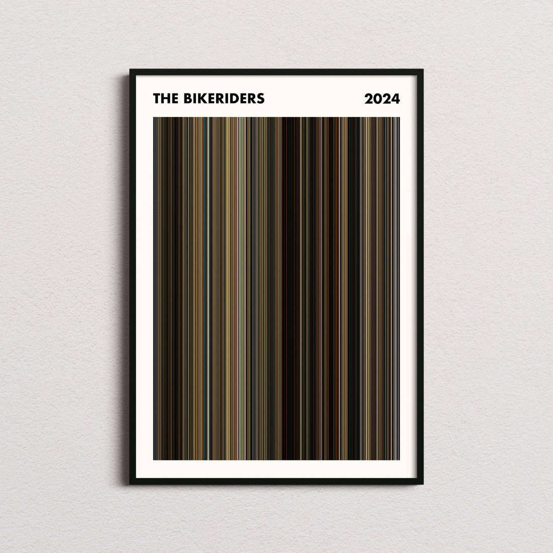 The Bikeriders Movie Barcode Poster - Simplified