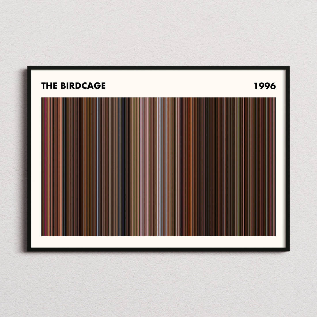 The Birdcage Movie Barcode Poster - Simplified