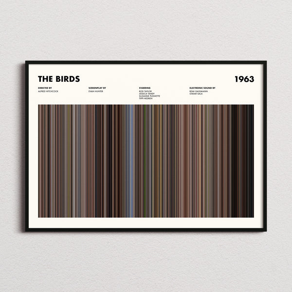 The Birds Movie Barcode Poster