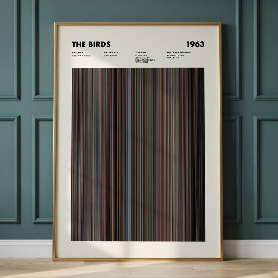 The Birds Movie Barcode Poster