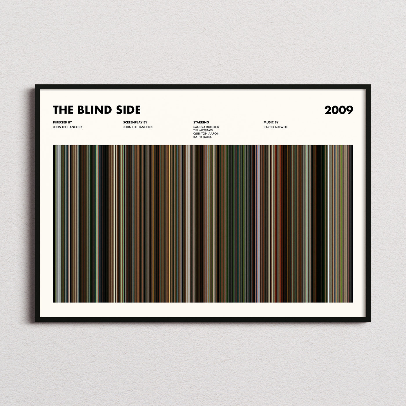 The Blind Side Movie Barcode Poster
