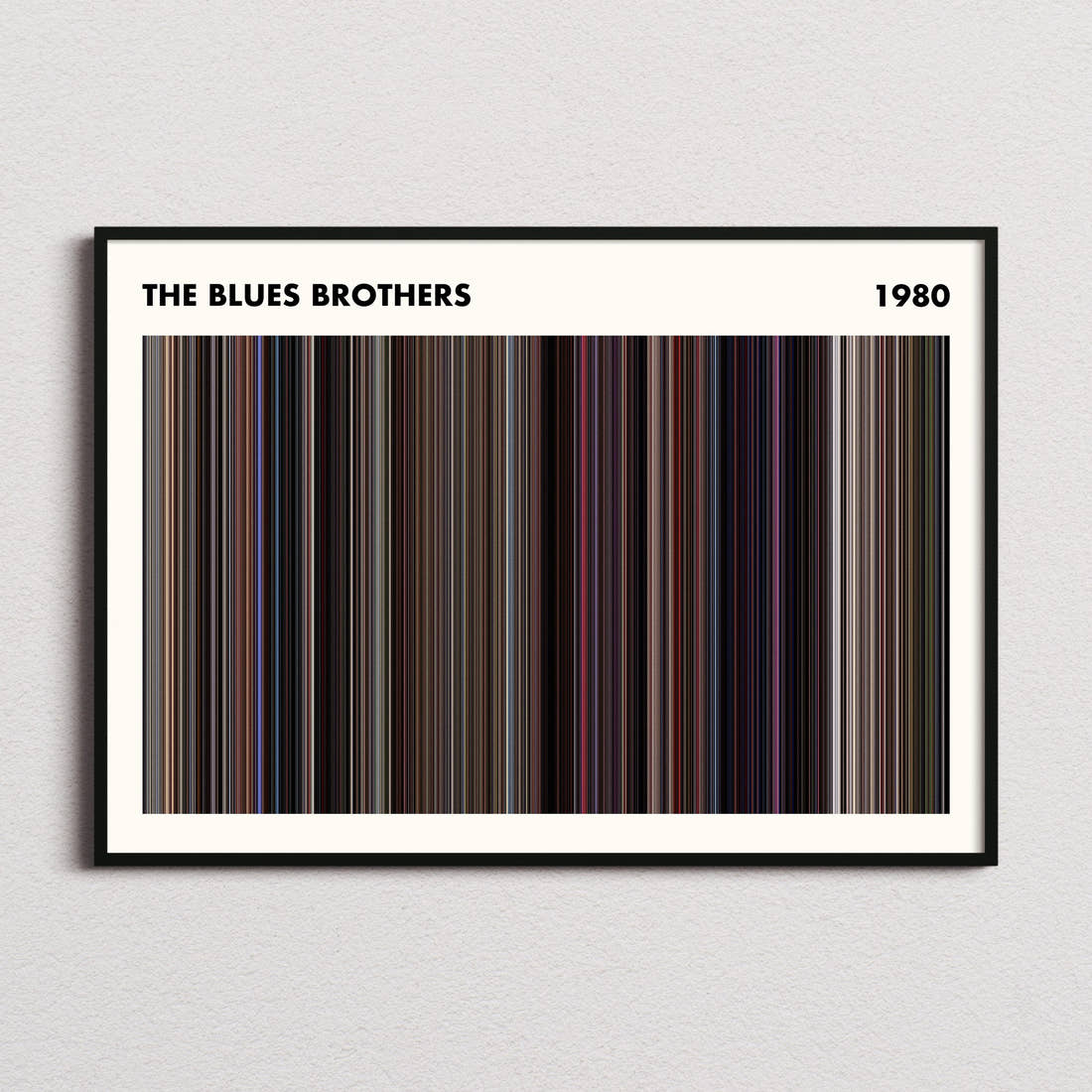 The Blues Brothers Movie Barcode Poster - Simplified