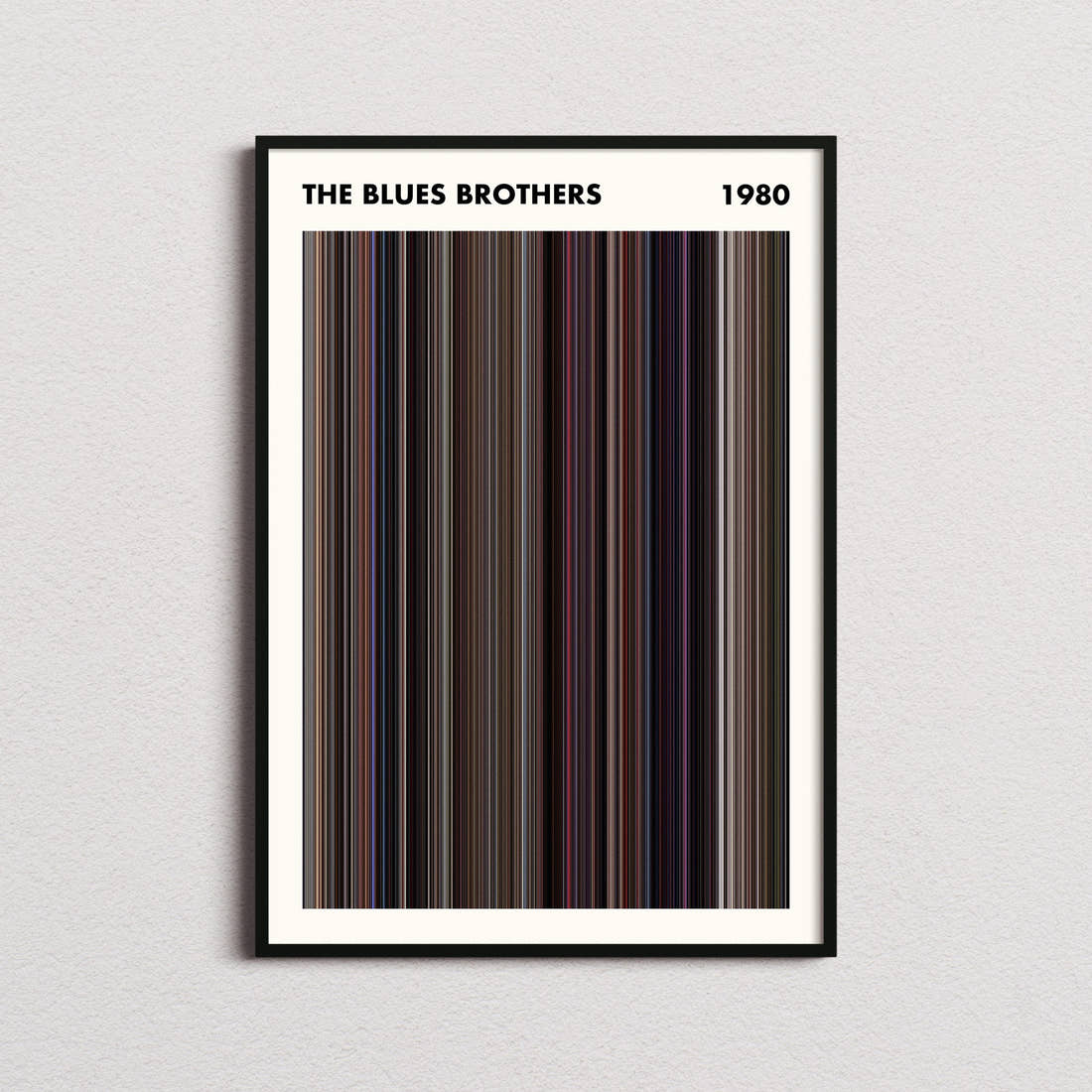 The Blues Brothers Movie Barcode Poster - Simplified