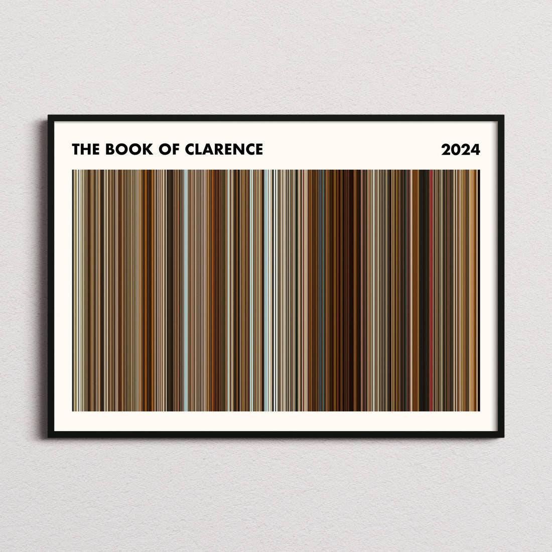 The Book of Clarence Movie Barcode Poster - Simplified