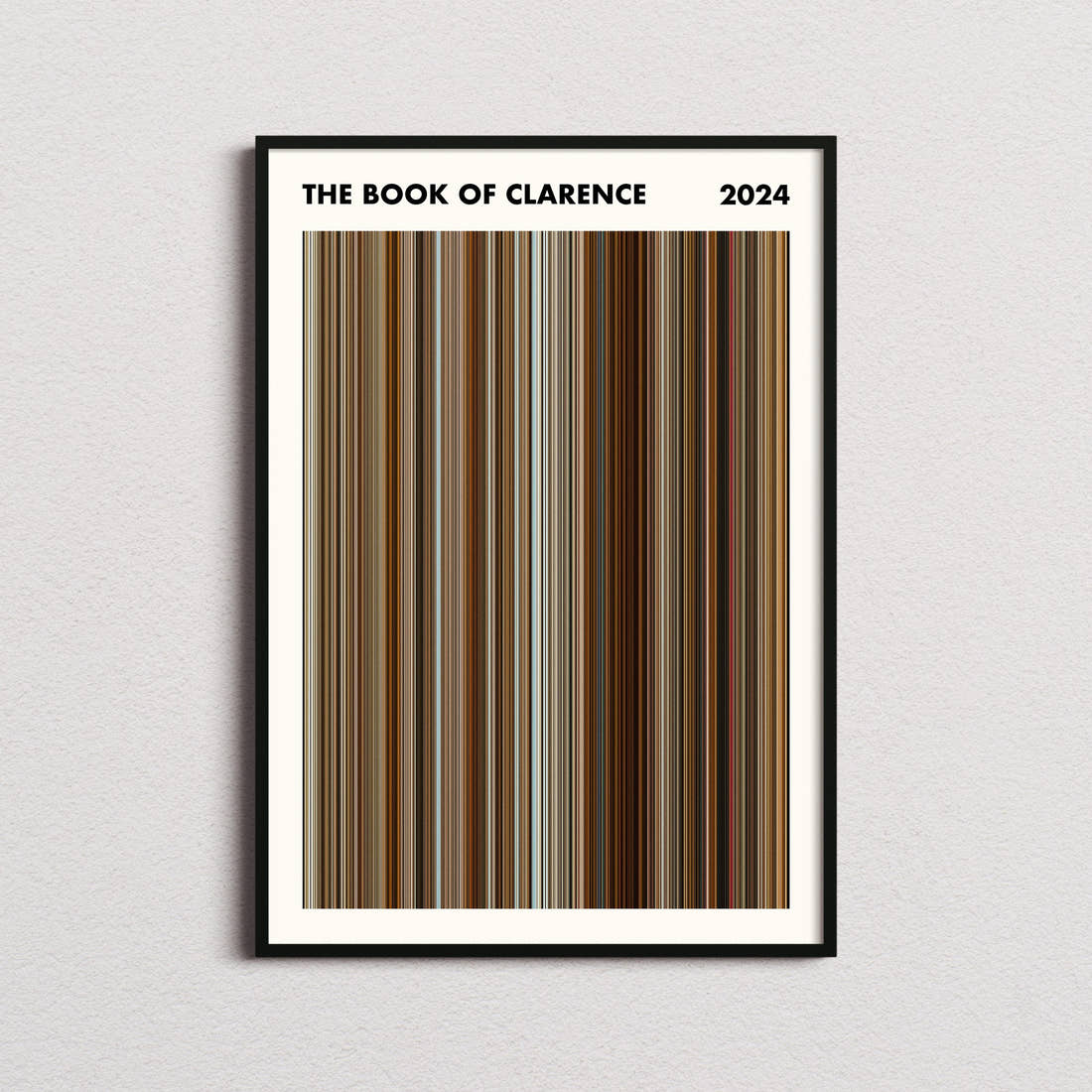 The Book of Clarence Movie Barcode Poster - Simplified