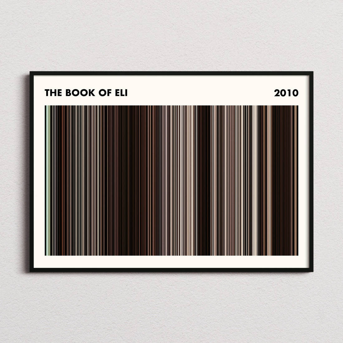 The Book Of Eli Movie Barcode Poster - Simplified