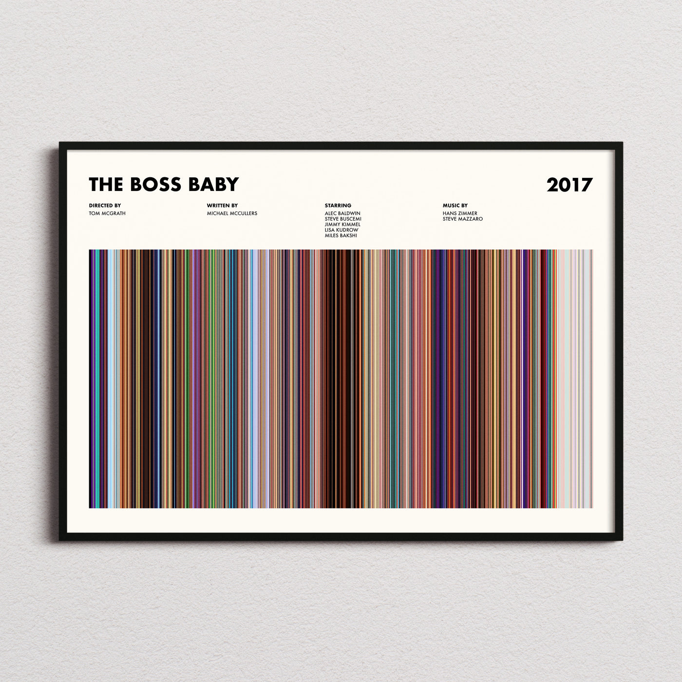 The Boss Baby Movie Barcode Poster