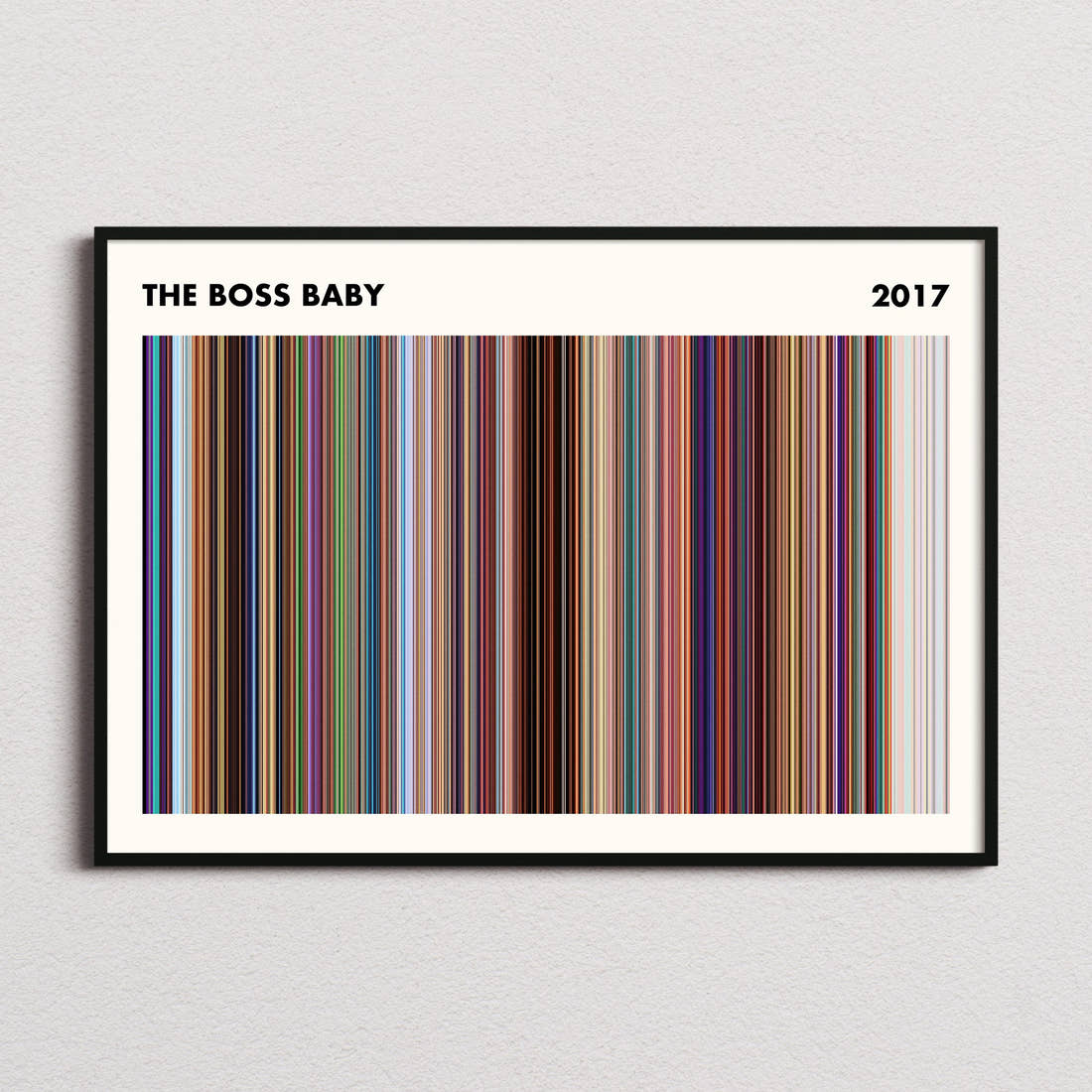 The Boss Baby Movie Barcode Poster - Simplified