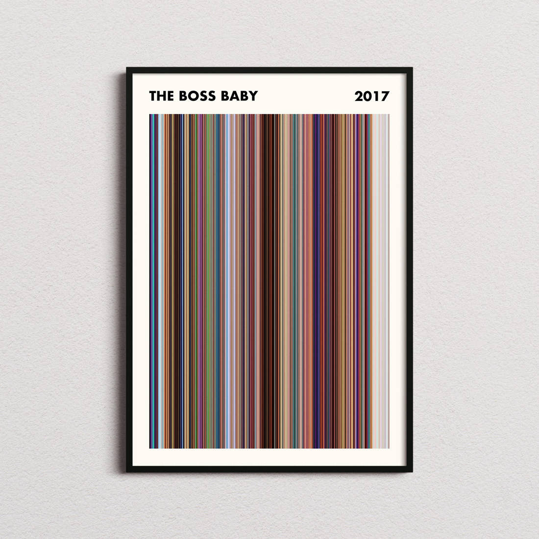 The Boss Baby Movie Barcode Poster - Simplified