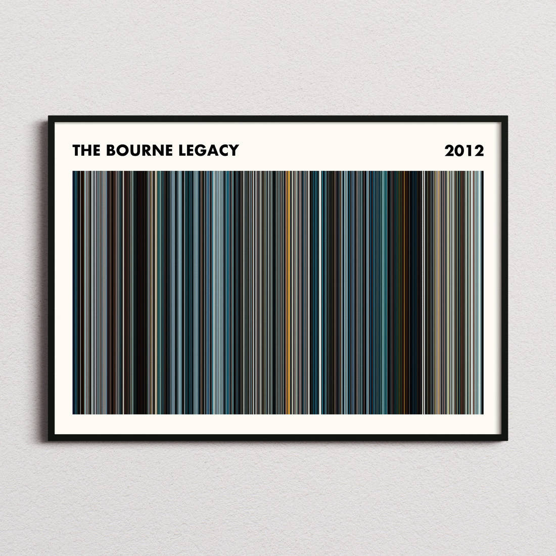 The Bourne Legacy Movie Barcode Poster - Simplified