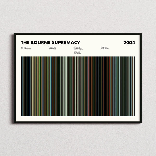 The Bourne Supremacy Movie Barcode Poster