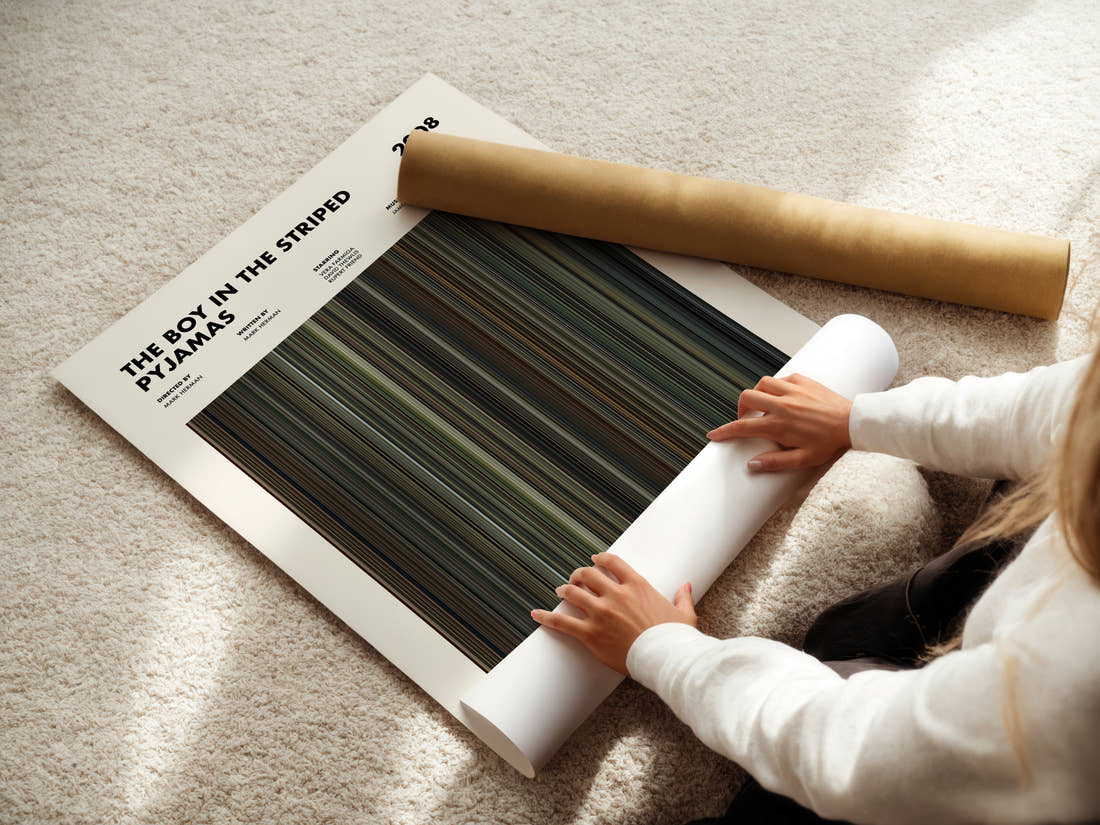 The Boy in the Striped Pyjamas Movie Barcode Poster