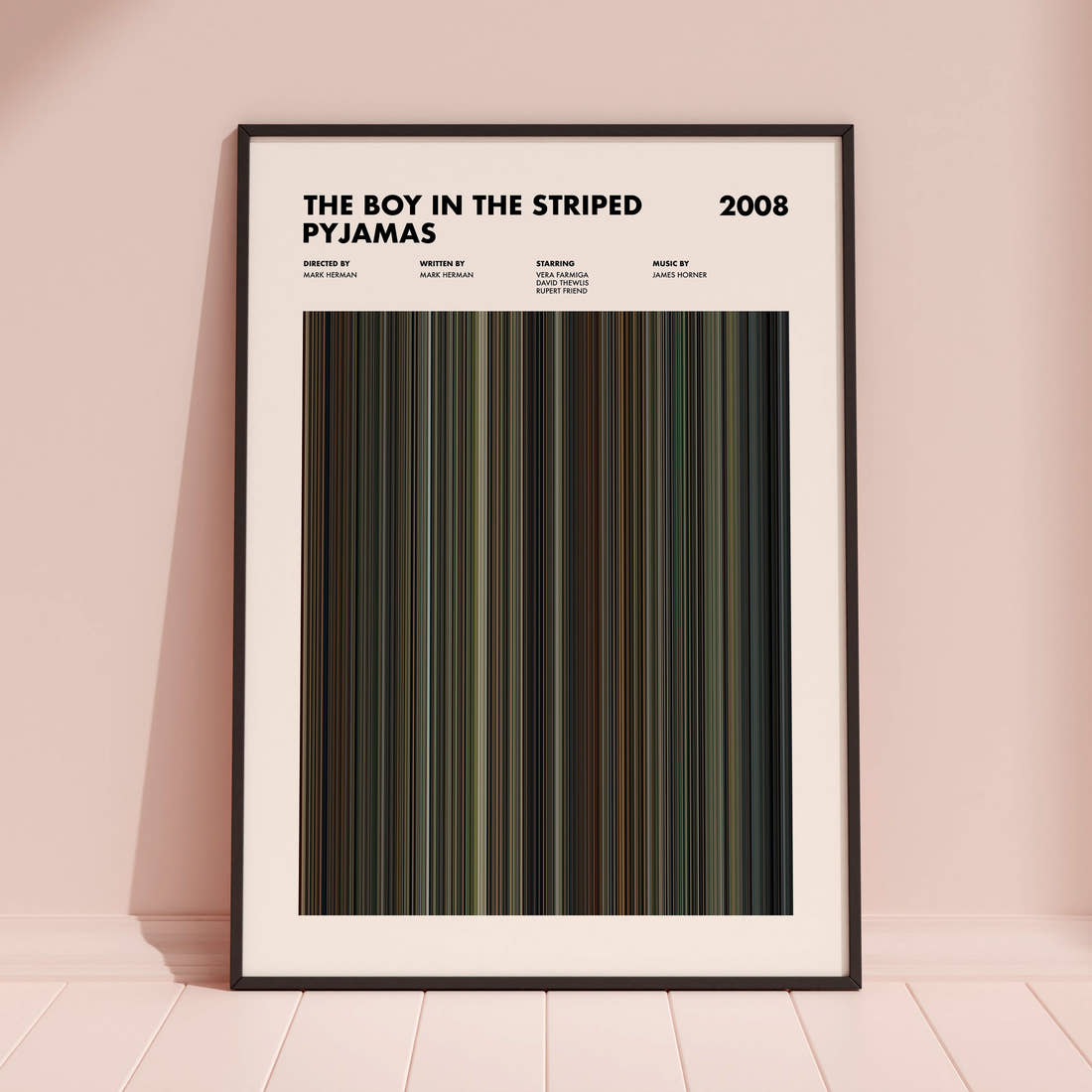 The Boy in the Striped Pyjamas Movie Barcode Poster