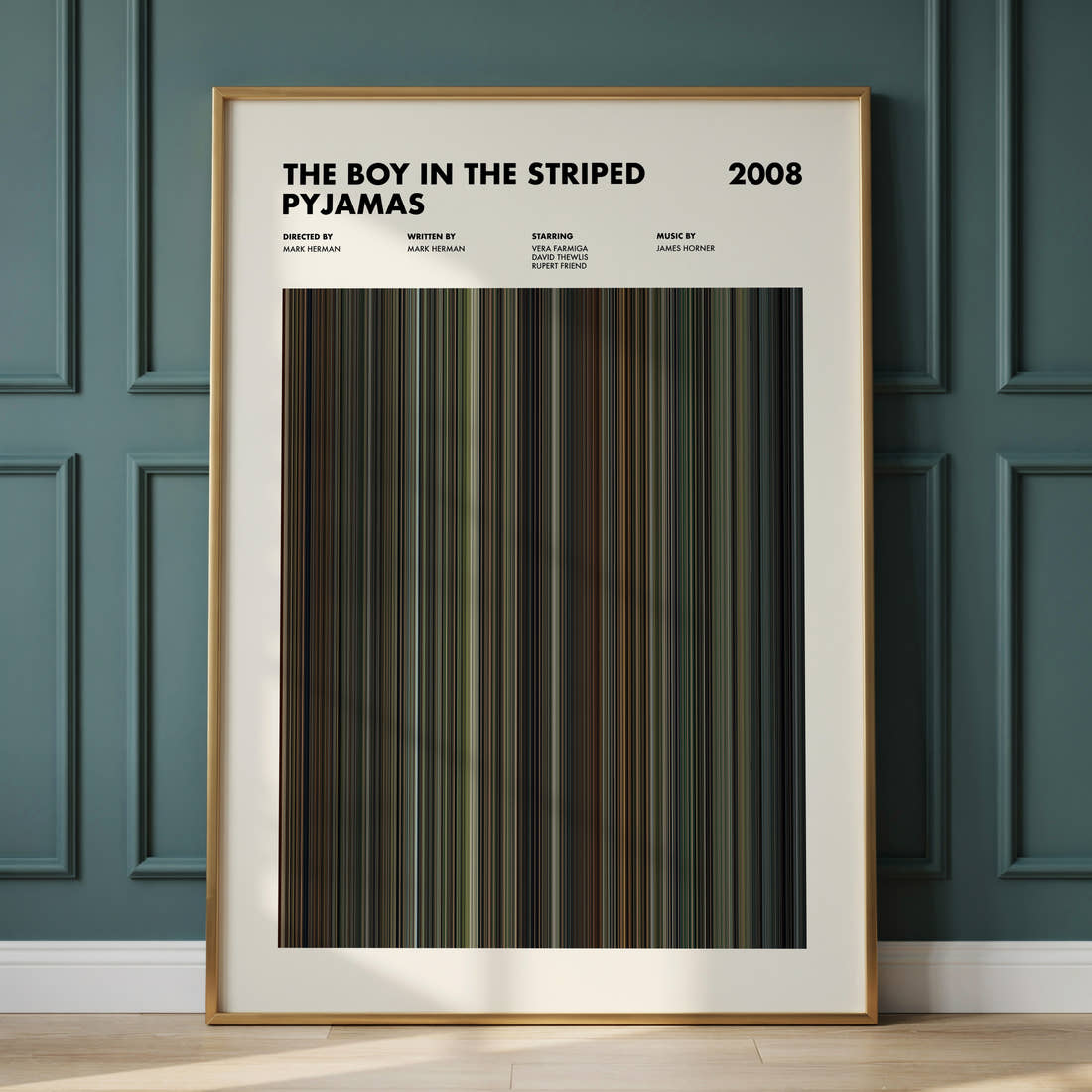 The Boy in the Striped Pyjamas Movie Barcode Poster