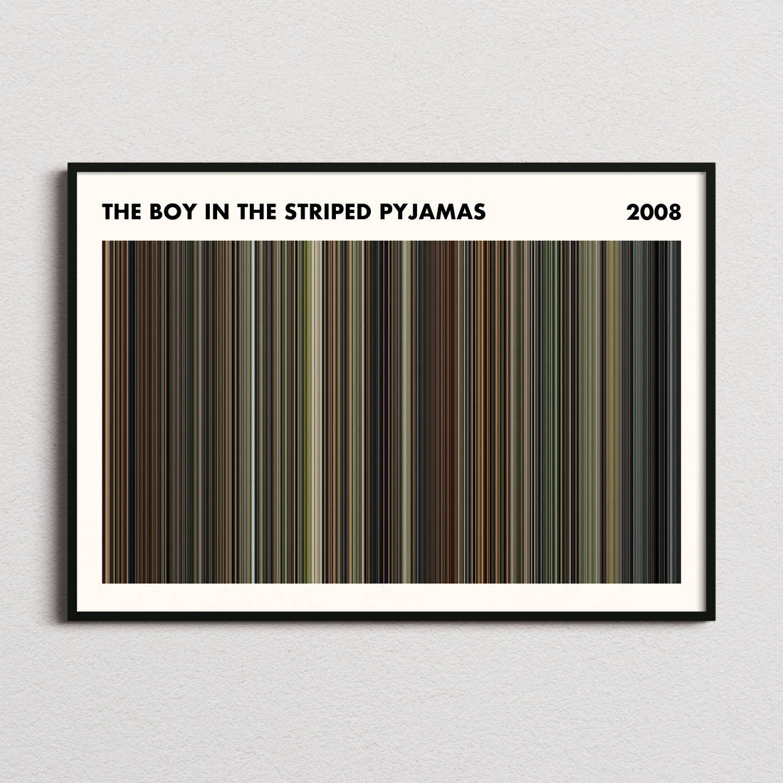 The Boy in the Striped Pyjamas Movie Barcode Poster - Simplified