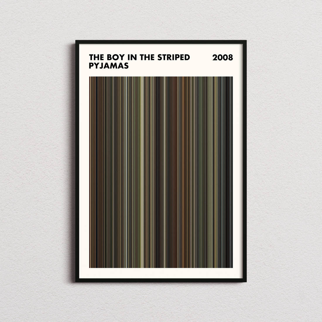 The Boy in the Striped Pyjamas Movie Barcode Poster - Simplified