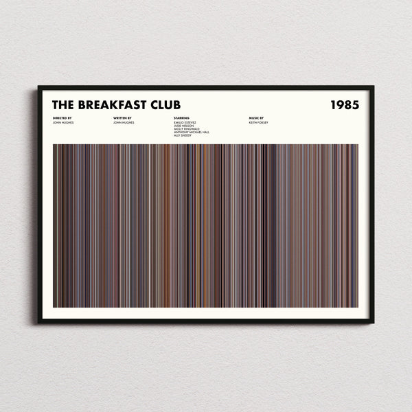 The Breakfast Club Movie Barcode Poster