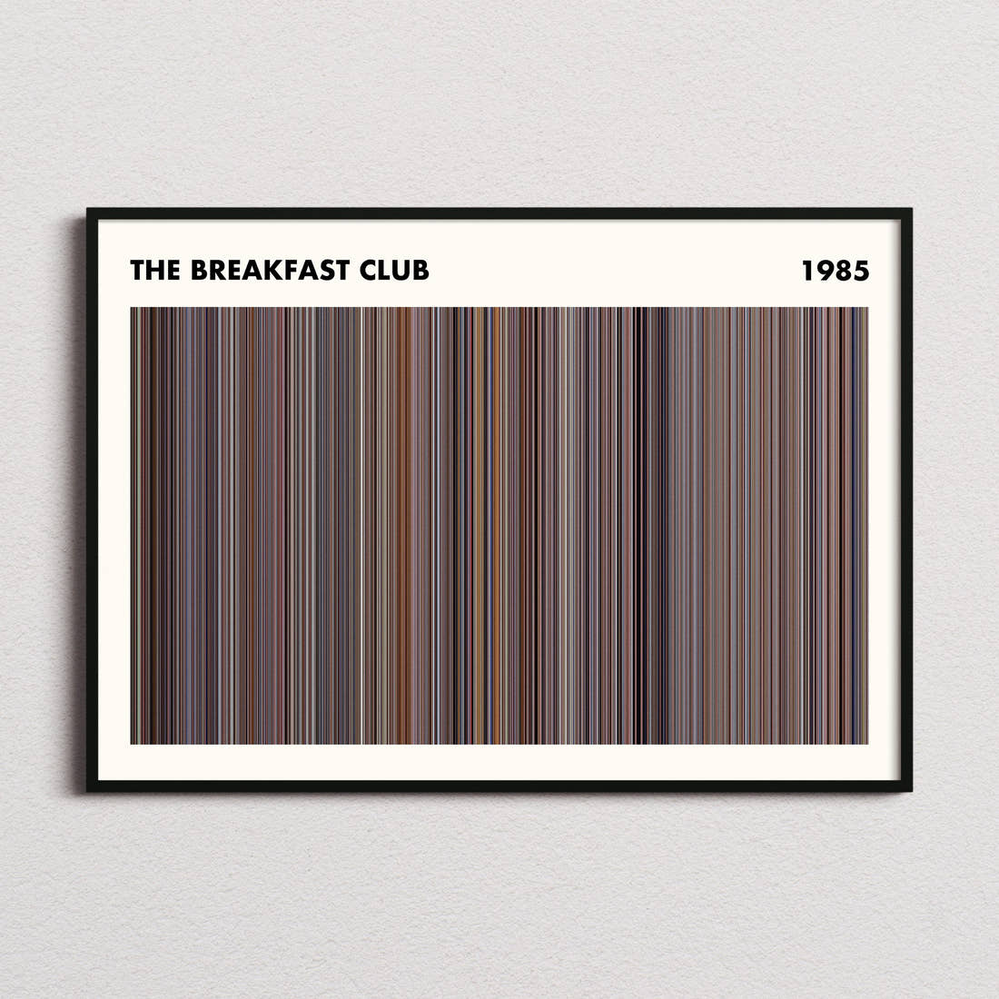 The Breakfast Club Movie Barcode Poster - Simplified