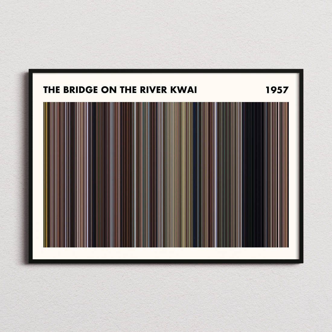 The Bridge on the River Kwai Movie Barcode Poster - Simplified
