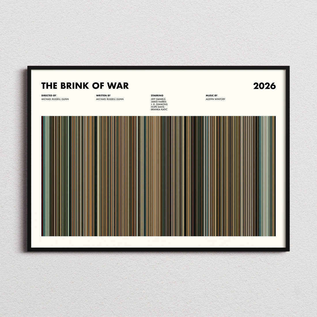 The Brink of War Movie Barcode Poster