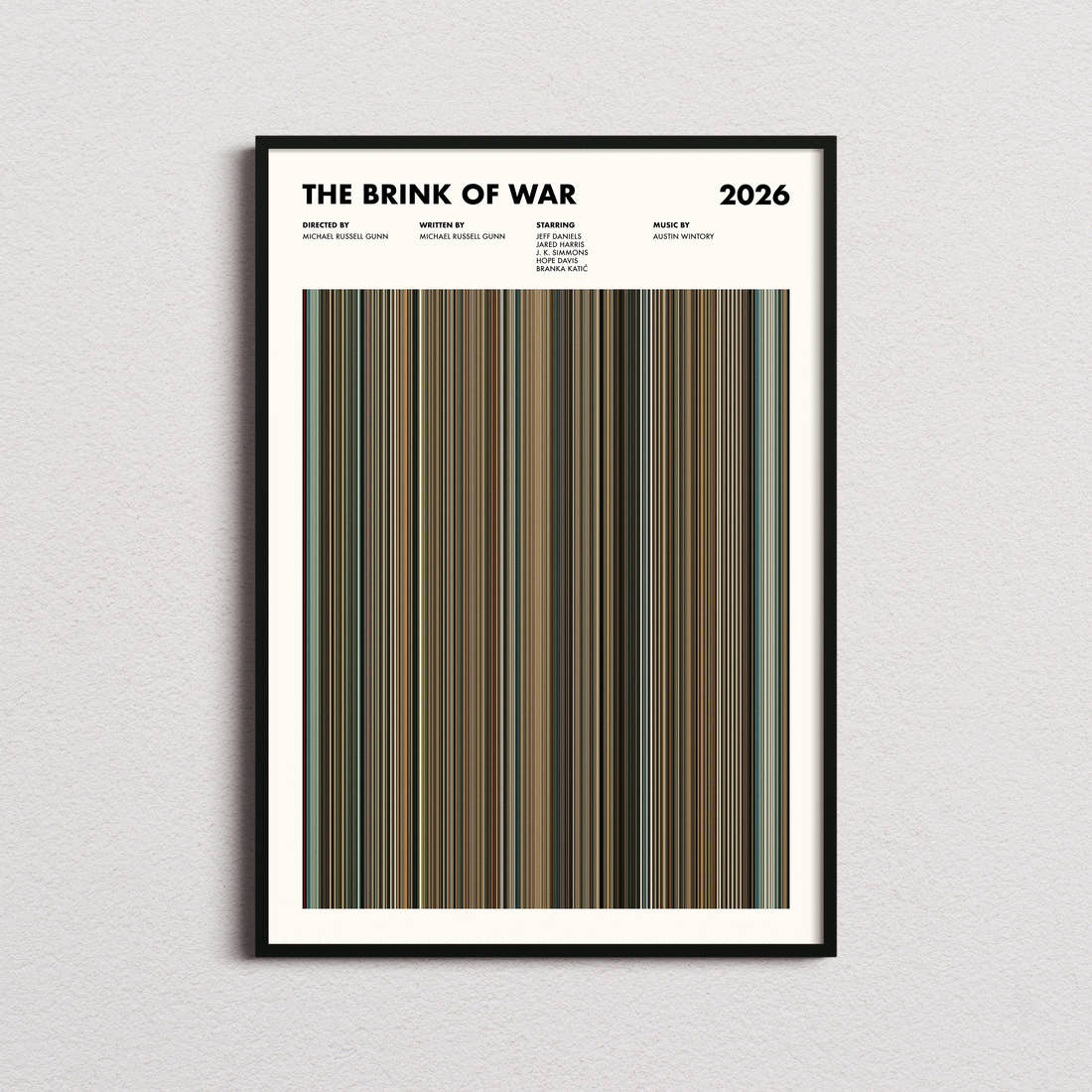 The Brink of War Movie Barcode Poster