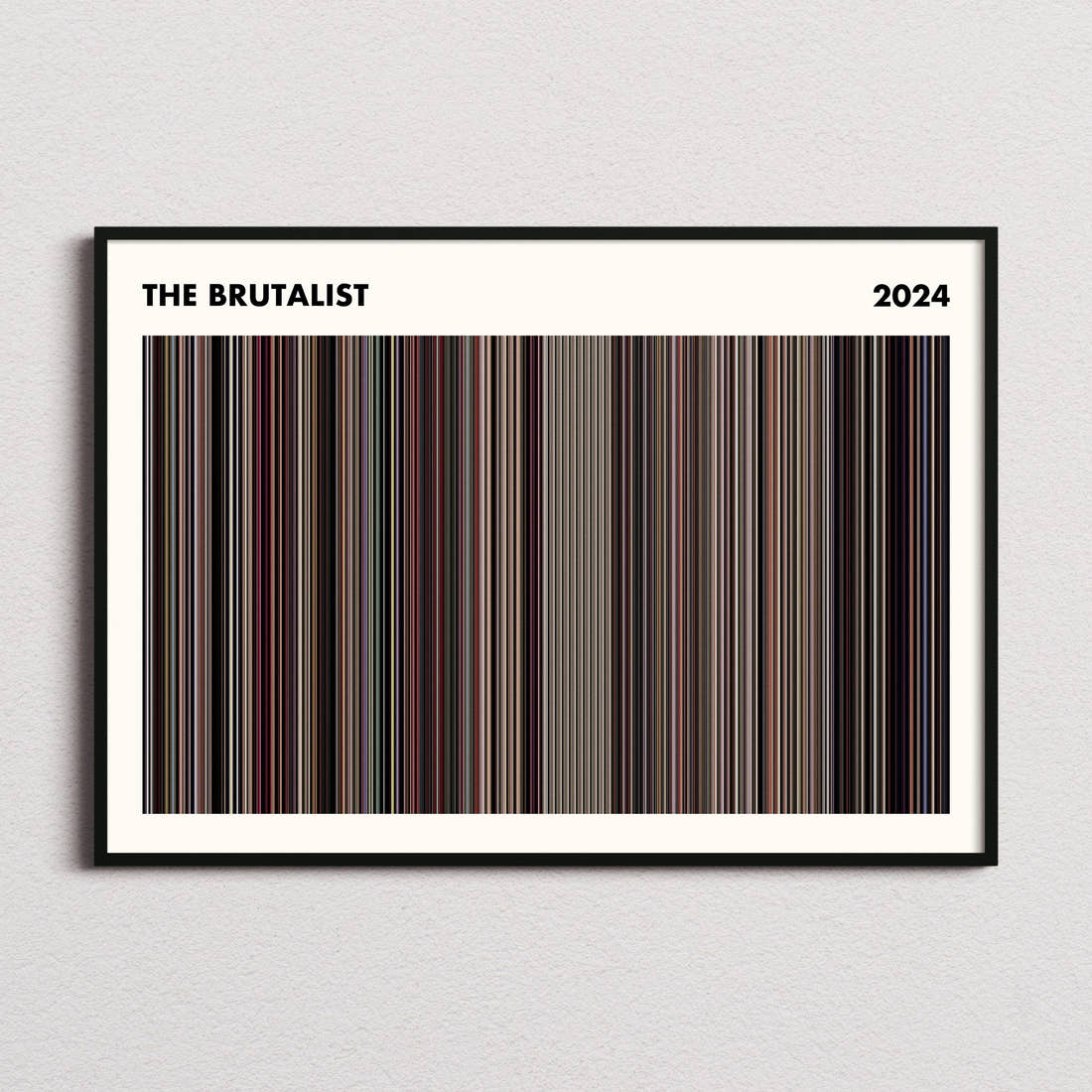 The Brutalist Movie Barcode Poster - Simplified