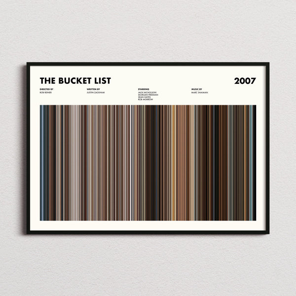 The Bucket List Movie Barcode Poster