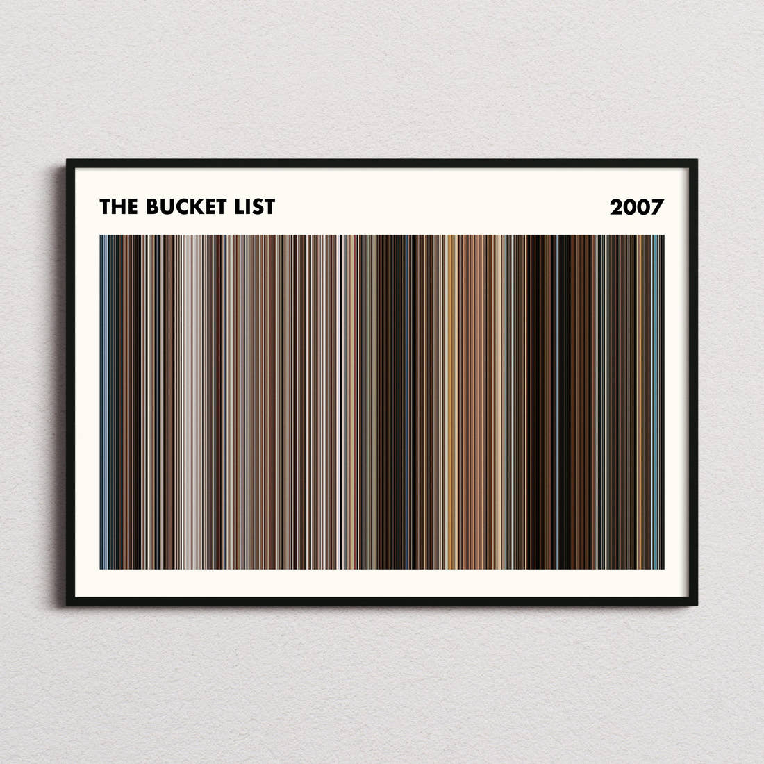The Bucket List Movie Barcode Poster - Simplified