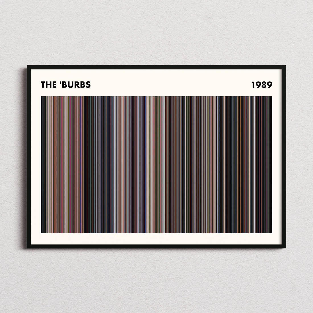 The 'Burbs Movie Barcode Poster - Simplified