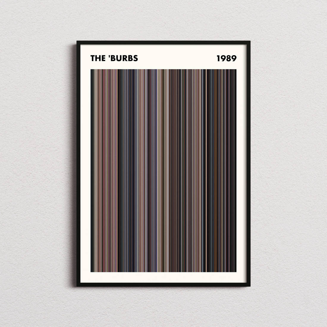 The 'Burbs Movie Barcode Poster - Simplified