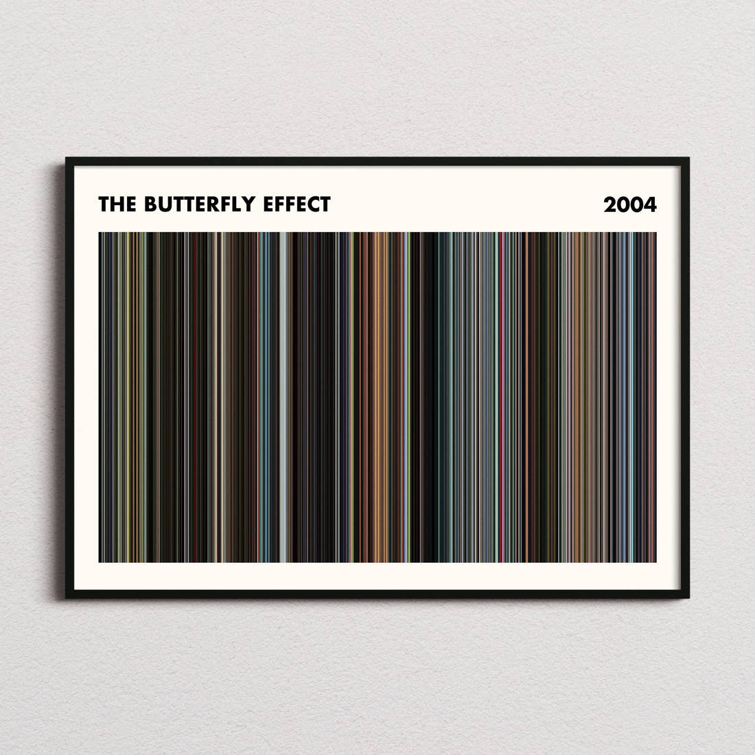 The Butterfly Effect Movie Barcode Poster - Simplified